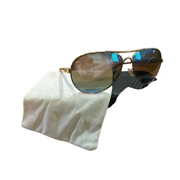 NEW Oakley feedback Polished Gold Tort POLARIZED Galaxy sunglasses - Picture 7 of 8